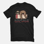 Running Out Of Social Battery-Mens-Heavyweight-Tee-glitchygorilla