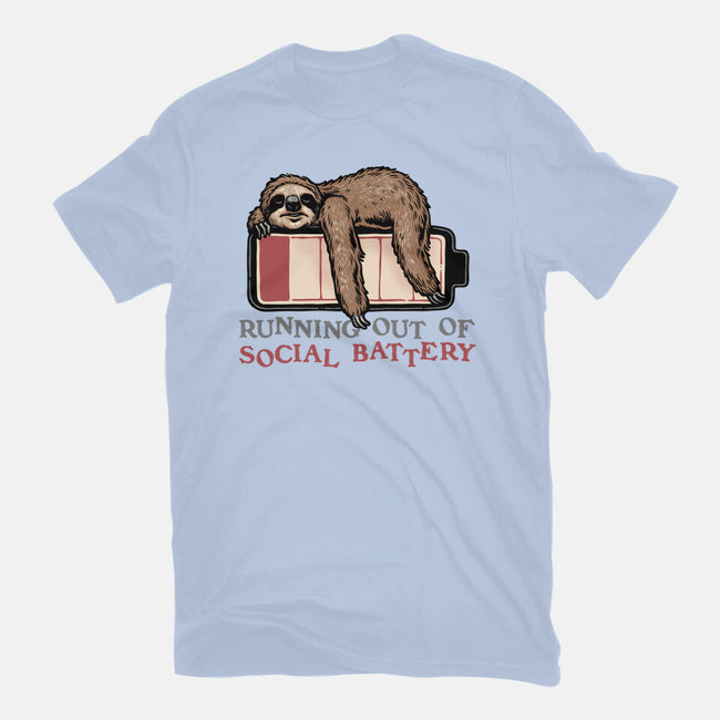 Running Out Of Social Battery-Mens-Heavyweight-Tee-glitchygorilla
