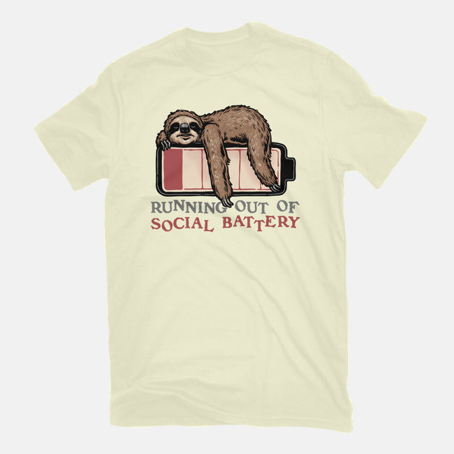 Running Out Of Social Battery-Mens-Basic-Tee-glitchygorilla