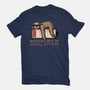 Running Out Of Social Battery-Womens-Fitted-Tee-glitchygorilla