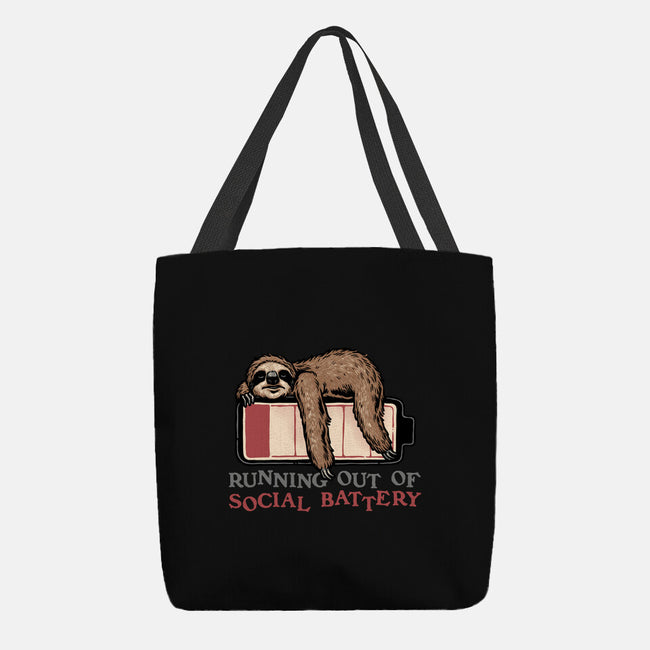 Running Out Of Social Battery-None-Basic Tote-Bag-glitchygorilla