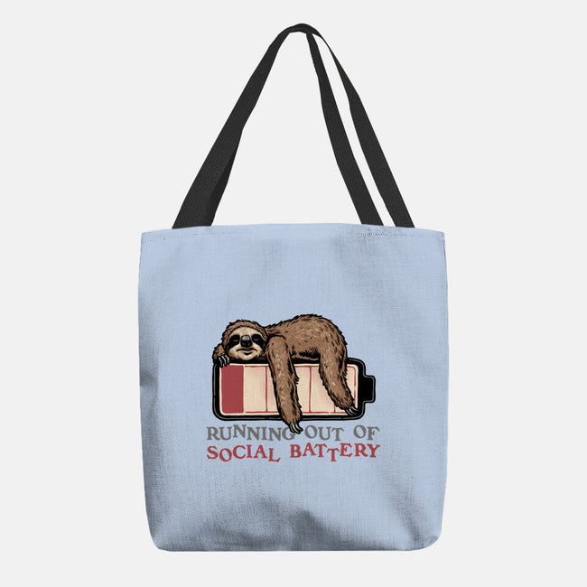 Running Out Of Social Battery-None-Basic Tote-Bag-glitchygorilla