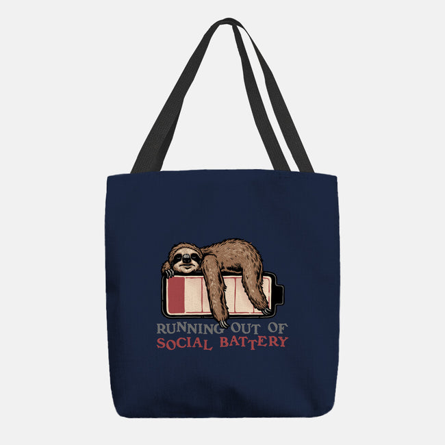 Running Out Of Social Battery-None-Basic Tote-Bag-glitchygorilla