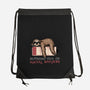 Running Out Of Social Battery-None-Drawstring-Bag-glitchygorilla