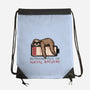Running Out Of Social Battery-None-Drawstring-Bag-glitchygorilla