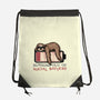 Running Out Of Social Battery-None-Drawstring-Bag-glitchygorilla