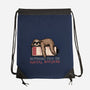 Running Out Of Social Battery-None-Drawstring-Bag-glitchygorilla