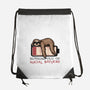Running Out Of Social Battery-None-Drawstring-Bag-glitchygorilla