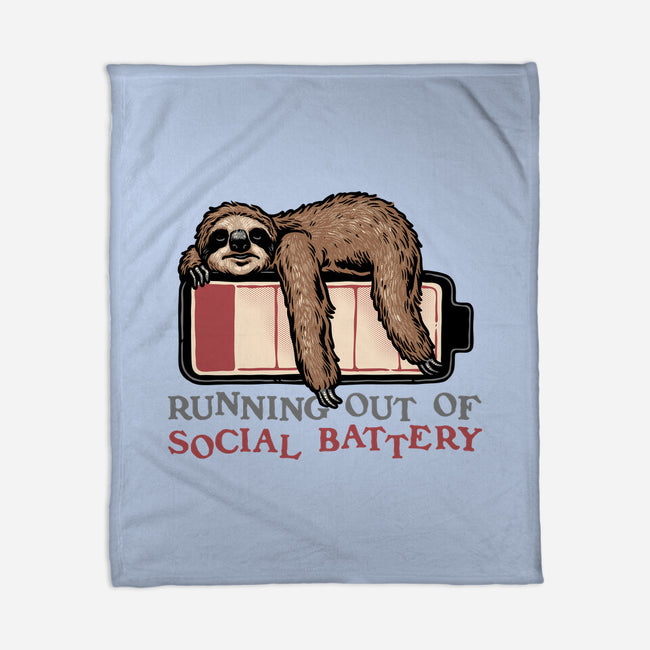 Running Out Of Social Battery-None-Fleece-Blanket-glitchygorilla