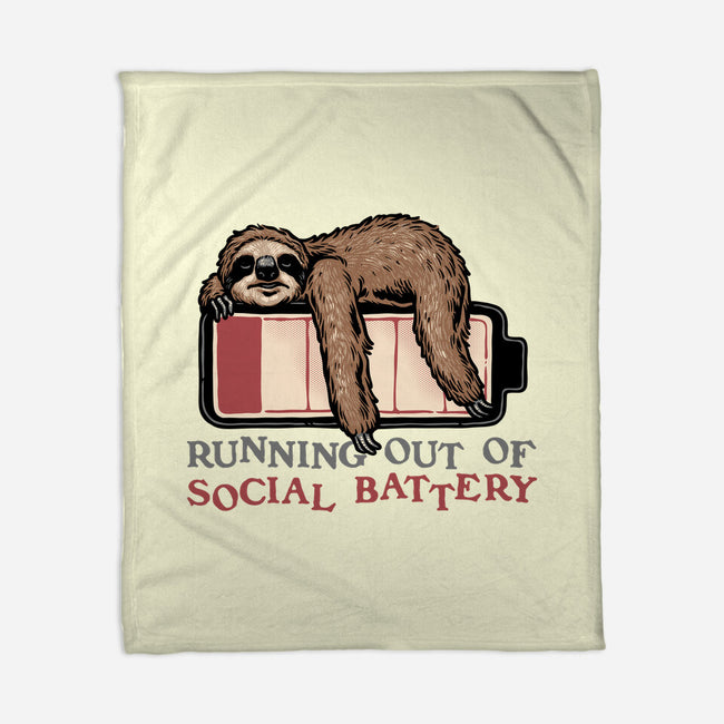 Running Out Of Social Battery-None-Fleece-Blanket-glitchygorilla