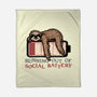 Running Out Of Social Battery-None-Fleece-Blanket-glitchygorilla