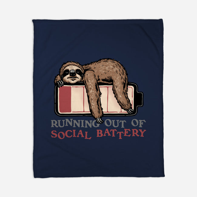 Running Out Of Social Battery-None-Fleece-Blanket-glitchygorilla
