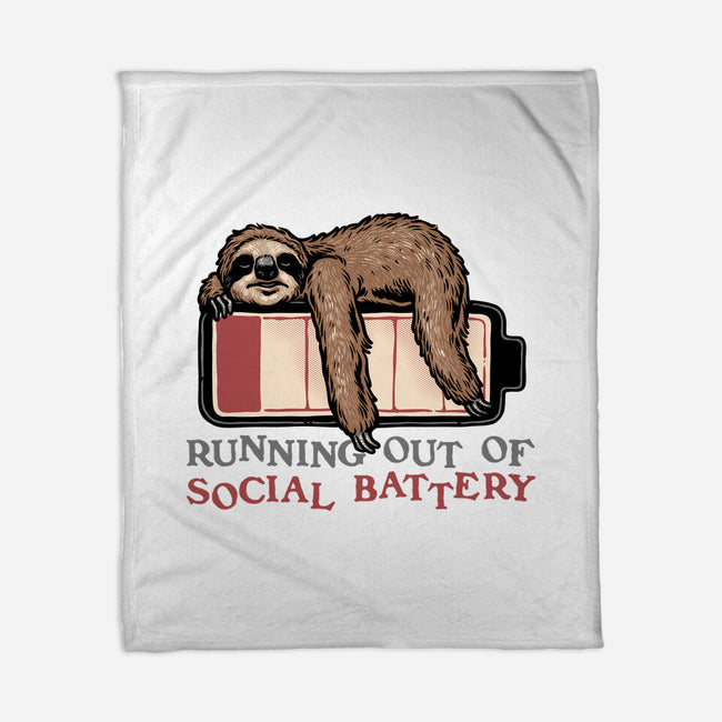 Running Out Of Social Battery-None-Fleece-Blanket-glitchygorilla