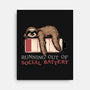Running Out Of Social Battery-None-Stretched-Canvas-glitchygorilla