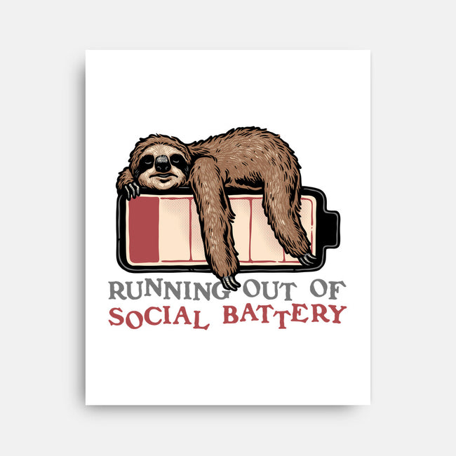 Running Out Of Social Battery-None-Stretched-Canvas-glitchygorilla