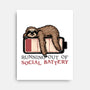 Running Out Of Social Battery-None-Stretched-Canvas-glitchygorilla