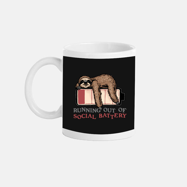 Running Out Of Social Battery-None-Mug-Drinkware-glitchygorilla