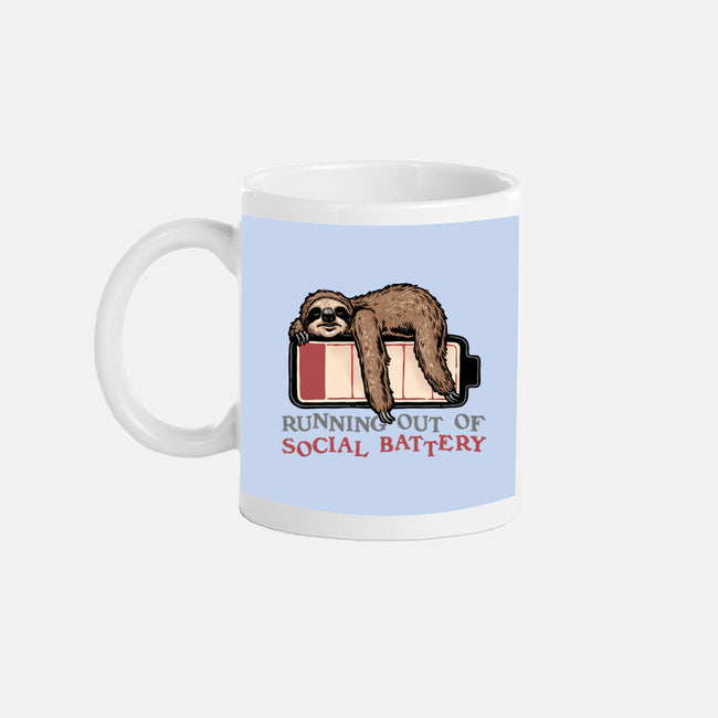 Running Out Of Social Battery-None-Mug-Drinkware-glitchygorilla