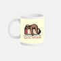 Running Out Of Social Battery-None-Mug-Drinkware-glitchygorilla