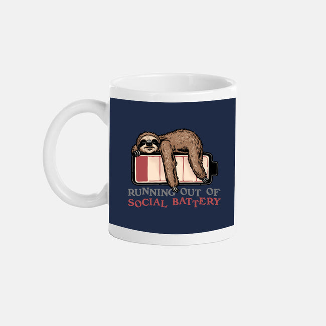 Running Out Of Social Battery-None-Mug-Drinkware-glitchygorilla