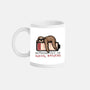 Running Out Of Social Battery-None-Mug-Drinkware-glitchygorilla