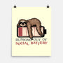 Running Out Of Social Battery-None-Matte-Poster-glitchygorilla