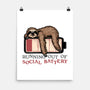 Running Out Of Social Battery-None-Matte-Poster-glitchygorilla