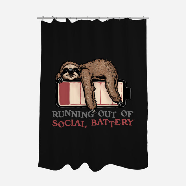 Running Out Of Social Battery-None-Polyester-Shower Curtain-glitchygorilla