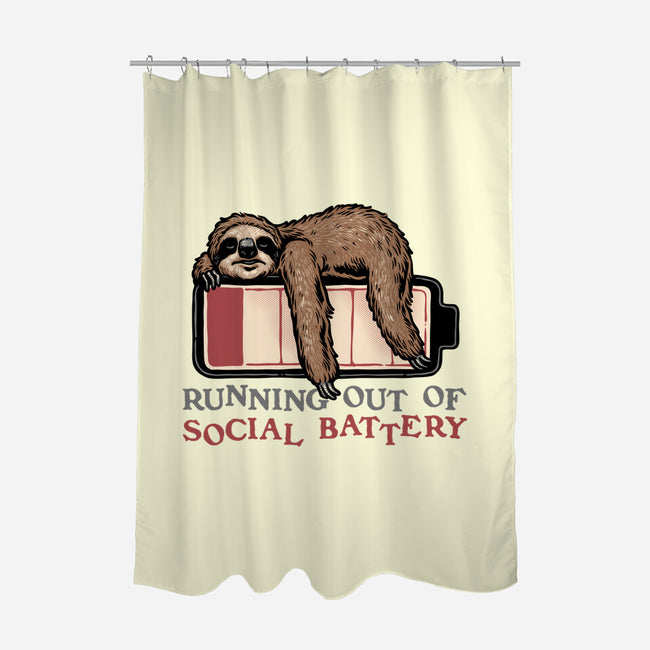 Running Out Of Social Battery-None-Polyester-Shower Curtain-glitchygorilla