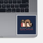 Running Out Of Social Battery-None-Glossy-Sticker-glitchygorilla