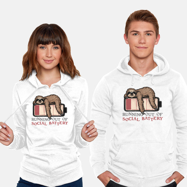Running Out Of Social Battery-Unisex-Pullover-Sweatshirt-glitchygorilla