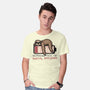 Running Out Of Social Battery-Mens-Basic-Tee-glitchygorilla