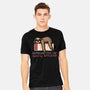 Running Out Of Social Battery-Mens-Heavyweight-Tee-glitchygorilla