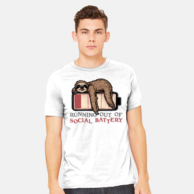 Running Out Of Social Battery-Mens-Heavyweight-Tee-glitchygorilla