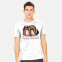 Running Out Of Social Battery-Mens-Heavyweight-Tee-glitchygorilla