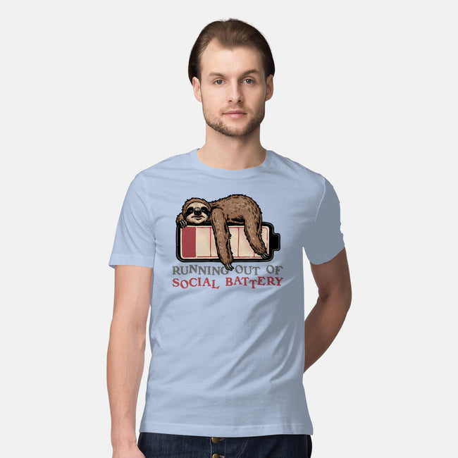 Running Out Of Social Battery-Mens-Premium-Tee-glitchygorilla