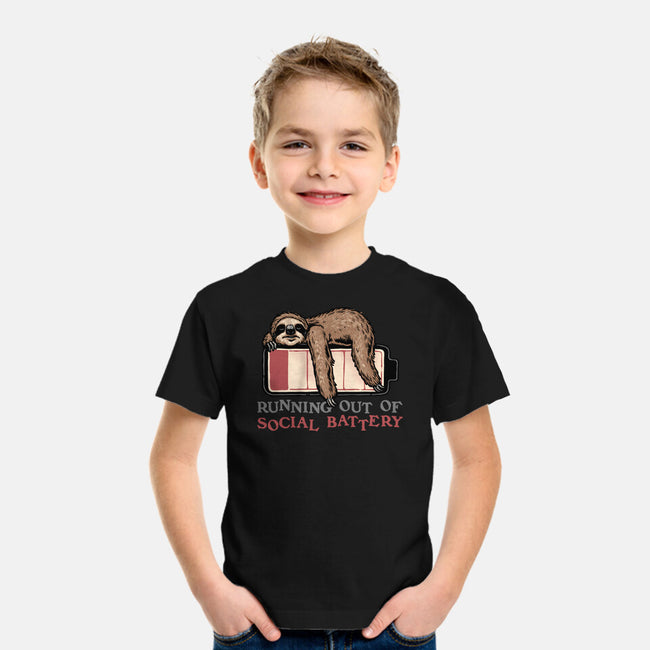 Running Out Of Social Battery-Youth-Basic-Tee-glitchygorilla