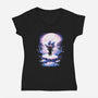 Cherry Adventure-Womens-V-Neck-Tee-Vallina84