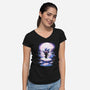 Cherry Adventure-Womens-V-Neck-Tee-Vallina84