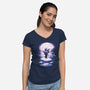 Cherry Adventure-Womens-V-Neck-Tee-Vallina84