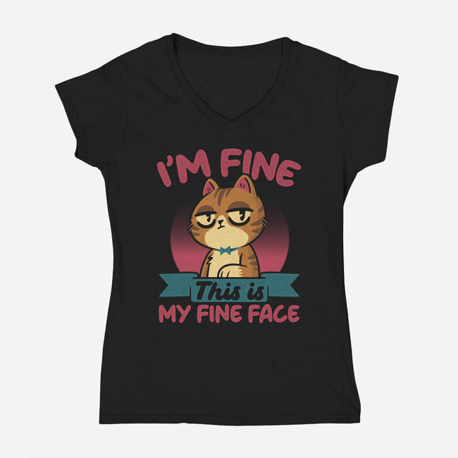 This Is My Fine Face-Womens-V-Neck-Tee-Popnotic