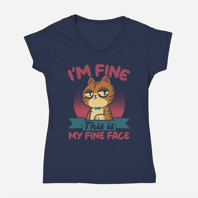This Is My Fine Face-Womens-V-Neck-Tee-Popnotic
