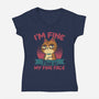This Is My Fine Face-Womens-V-Neck-Tee-Popnotic