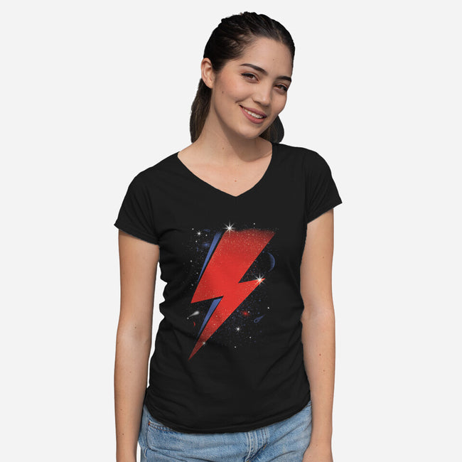 Played Guitar-Womens-V-Neck-Tee-piercek26