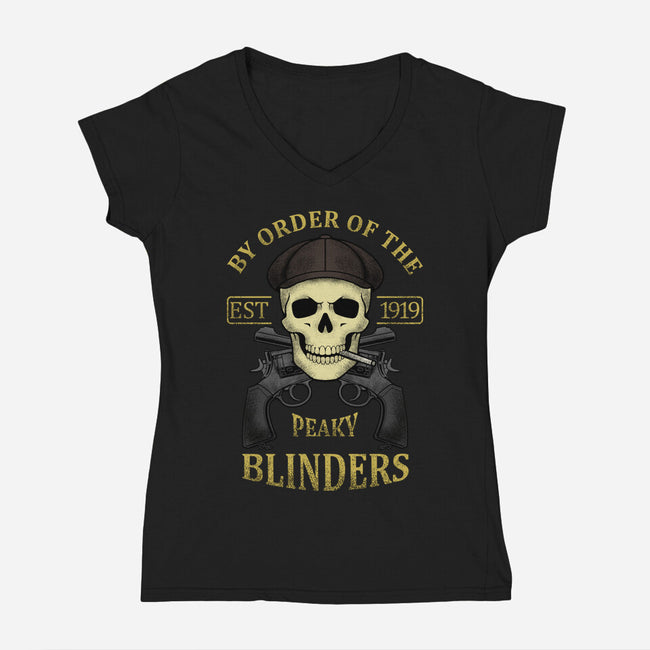 By Order Of The Peaky-Womens-V-Neck-Tee-fanfabio