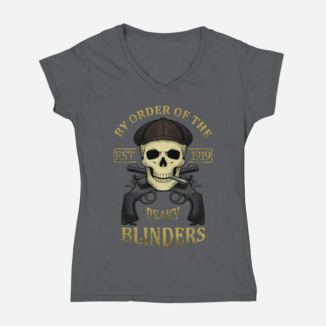 By Order Of The Peaky-Womens-V-Neck-Tee-fanfabio