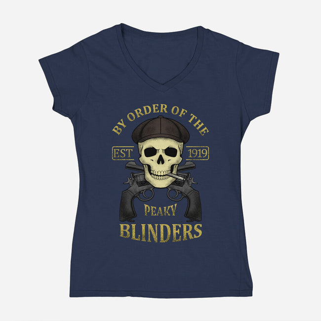 By Order Of The Peaky-Womens-V-Neck-Tee-fanfabio