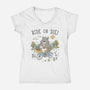 Ride Or Die-Womens-V-Neck-Tee-GODZILLARGE