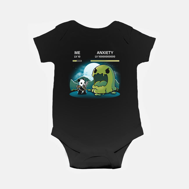 Me Vs Anxiety-Baby-Basic-Onesie-Vallina84