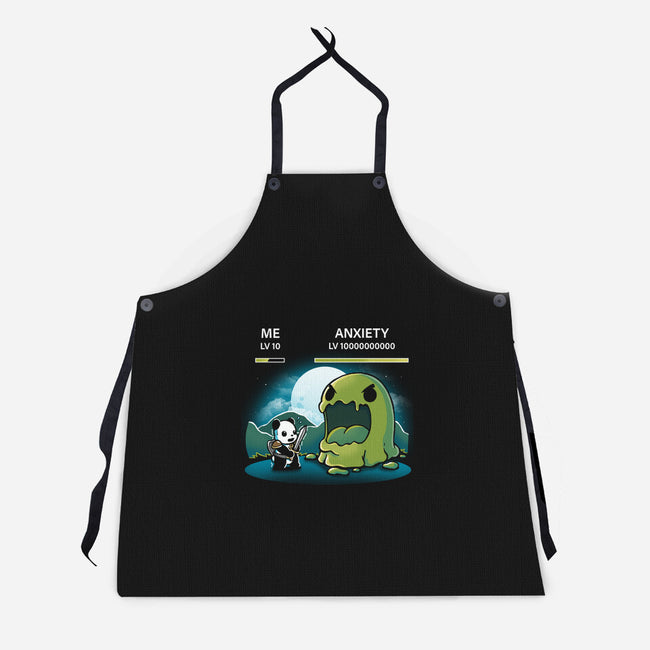 Me Vs Anxiety-Unisex-Kitchen-Apron-Vallina84